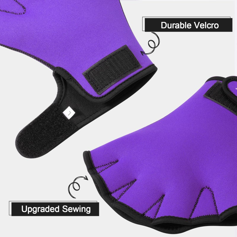 TAGVO Aquatic Gloves for Helping Upper Body Resistance, Webbed Swim Gloves Well Stitching, No Fading, Sizes for Men Women Adult Children Aquatic Fitness Water Resistance Training - Image 3